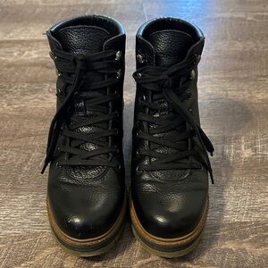 Avellini Black Leather Boots